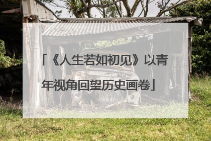 《人生若如初见》以青年视角回望历史画卷