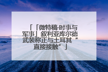 「微特稿·时事与军事」叙利亚库尔德武装称正与土耳其“直接接触”
