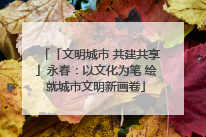 「文明城市 共建共享」永春：以文化为笔 绘就城市文明新画卷