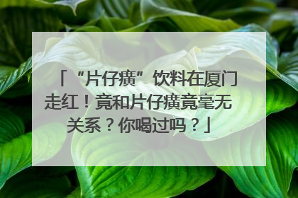 “片仔癀”饮料在厦门走红！竟和片仔癀竟毫无关系？你喝过吗？