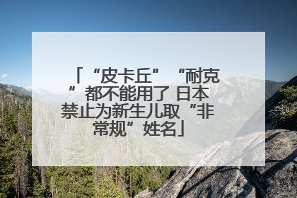 “皮卡丘”“耐克”都不能用了 日本禁止为新生儿取“非常规”姓名