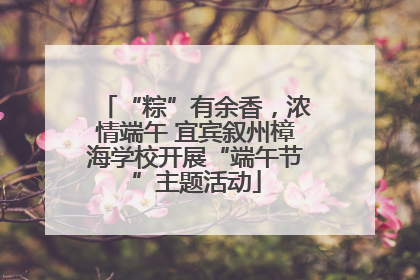 “粽”有余香，浓情端午 宜宾叙州樟海学校开展“端午节”主题活动