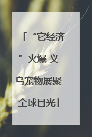 “它经济”火爆 义乌宠物展聚全球目光