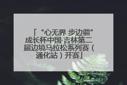 “心无界 步边疆”成长杯中国·吉林第二届边境马拉松系列赛（通化站）开赛
