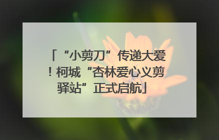 “小剪刀”传递大爱！柯城“杏林爱心义剪驿站”正式启航