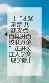 “才聚荆楚·共建支点·百县进百校联万企”走进长江大学文理学院