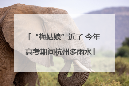 “梅姑娘”近了 今年高考期间杭州多雨水