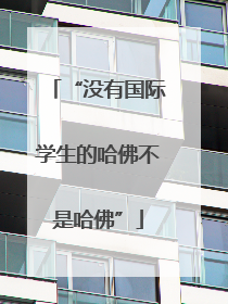 “没有国际学生的哈佛不是哈佛”