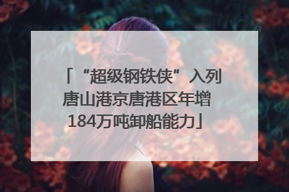 “超级钢铁侠”入列 唐山港京唐港区年增184万吨卸船能力
