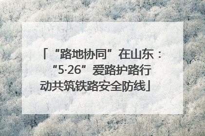 “路地协同”在山东：“5·26”爱路护路行动共筑铁路安全防线