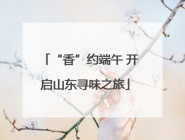 “香”约端午 开启山东寻味之旅