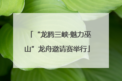 “龙腾三峡·魅力巫山”龙舟邀请赛举行