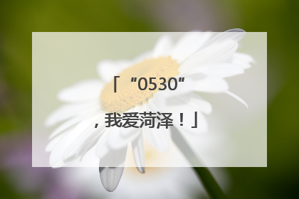 “0530”，我爱菏泽！