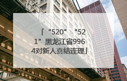 “520”“521”黑龙江省9964对新人喜结连理