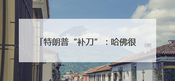 特朗普“补刀”：哈佛很多学生连2+2都不会做