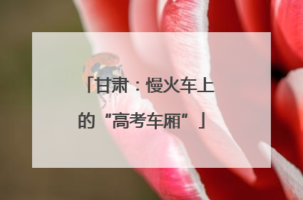甘肃：慢火车上的“高考车厢”
