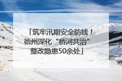 筑牢汛期安全防线！德州深化“桥河共治”整改隐患50余处
