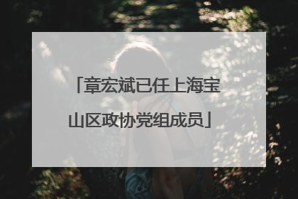 章宏斌已任上海宝山区政协党组成员