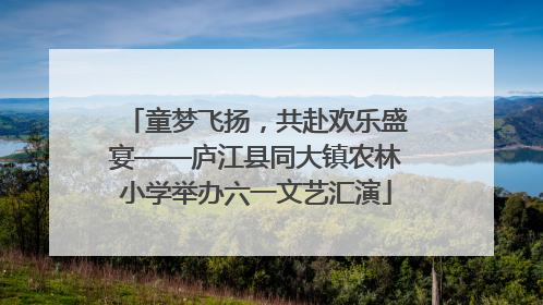 童梦飞扬，共赴欢乐盛宴——庐江县同大镇农林小学举办六一文艺汇演