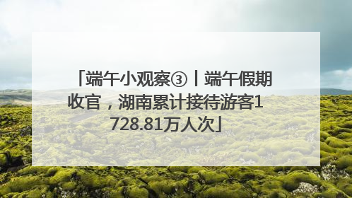 端午小观察③丨端午假期收官，湖南累计接待游客1728.81万人次