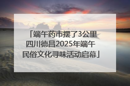 端午药市摆了3公里 四川德昌2025年端午民俗文化寻味活动启幕