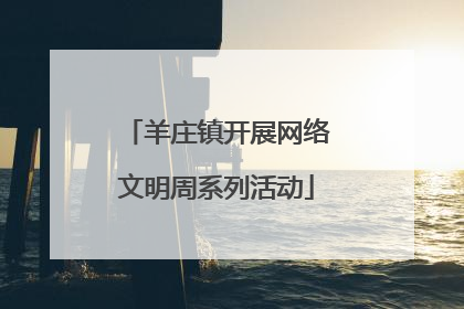 羊庄镇开展网络文明周系列活动