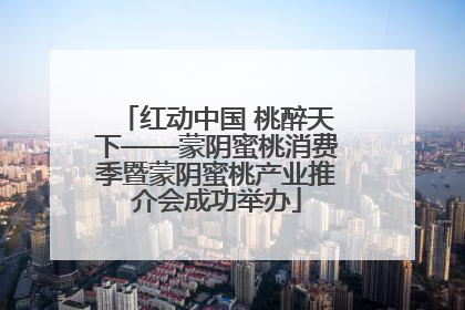 红动中国 桃醉天下——蒙阴蜜桃消费季暨蒙阴蜜桃产业推介会成功举办