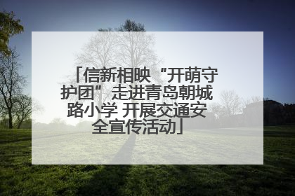 信新相映“开萌守护团”走进青岛朝城路小学 开展交通安全宣传活动