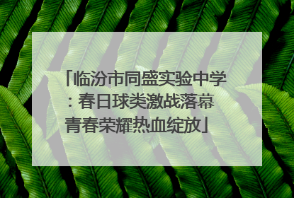 临汾市同盛实验中学：春日球类激战落幕 青春荣耀热血绽放