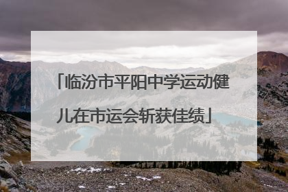 临汾市平阳中学运动健儿在市运会斩获佳绩