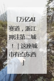 万亿AI赛道，浙江押注第二城！｜这座城市有点东西