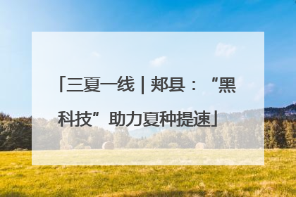 三夏一线｜郏县：“黑科技”助力夏种提速