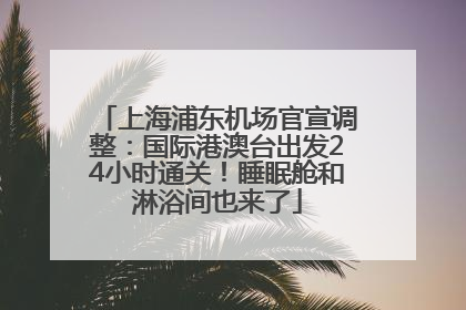 上海浦东机场官宣调整：国际港澳台出发24小时通关！睡眠舱和淋浴间也来了