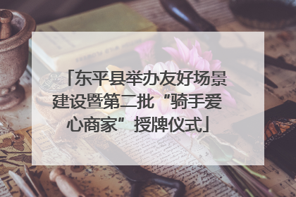 东平县举办友好场景建设暨第二批“骑手爱心商家”授牌仪式