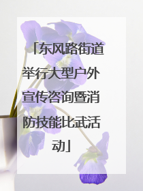 东风路街道举行大型户外宣传咨询暨消防技能比武活动