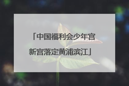 中国福利会少年宫新宫落定黄浦滨江