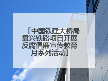 中国铁建大桥局盘兴铁路项目开展反腐倡廉宣传教育月系列活动