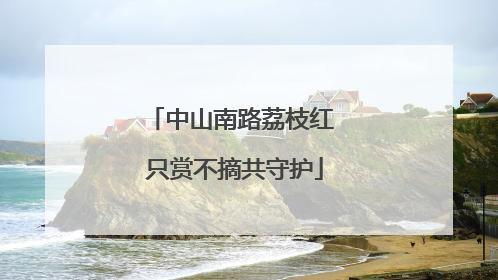 中山南路荔枝红 只赏不摘共守护