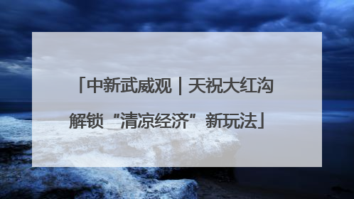 中新武威观｜天祝大红沟解锁“清凉经济”新玩法