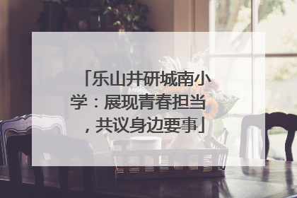 乐山井研城南小学：展现青春担当，共议身边要事