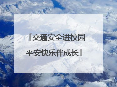 交通安全进校园 平安快乐伴成长