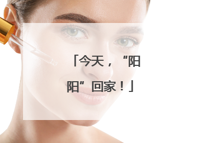今天，“阳阳”回家！