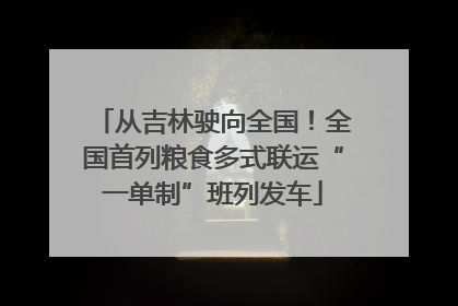 从吉林驶向全国！全国首列粮食多式联运“一单制”班列发车