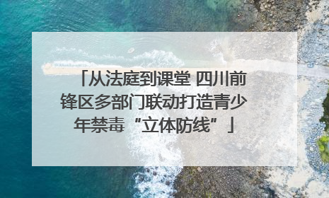 从法庭到课堂 四川前锋区多部门联动打造青少年禁毒“立体防线”