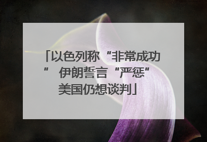 以色列称“非常成功” 伊朗誓言“严惩” 美国仍想谈判