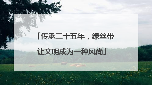 传承二十五年，绿丝带让文明成为一种风尚