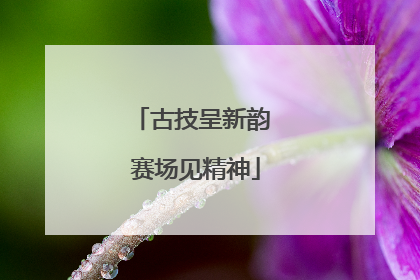 古技呈新韵 赛场见精神