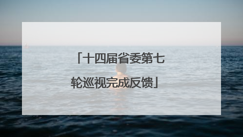 十四届省委第七轮巡视完成反馈