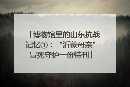 博物馆里的山东抗战记忆①：“沂蒙母亲”冒死守护一份特刊