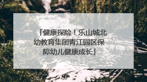 健康探险！乐山城北幼教育集团青江园区保障幼儿健康成长